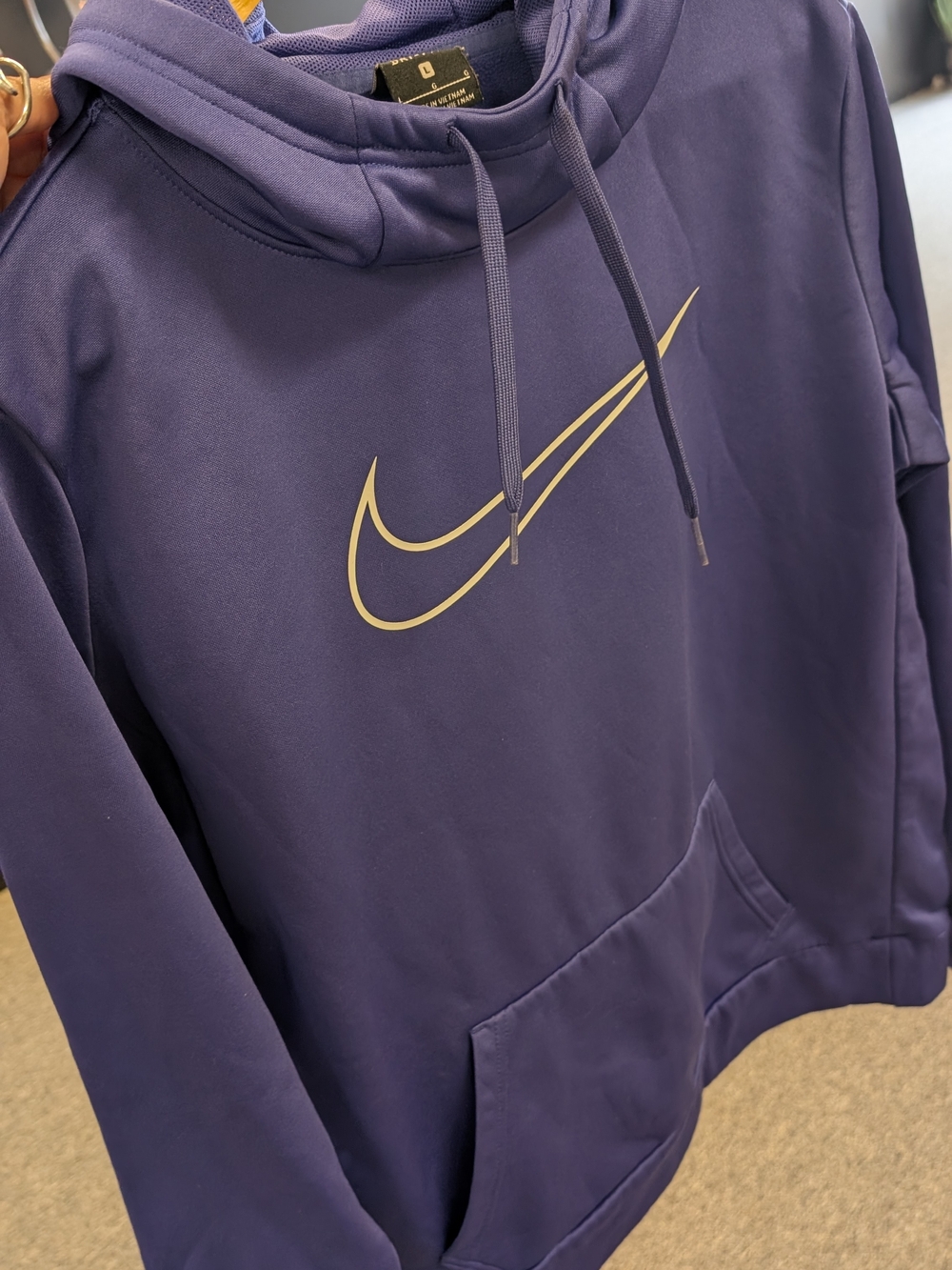 Nike Purple Pullover Hoodie with Gold Swoosh